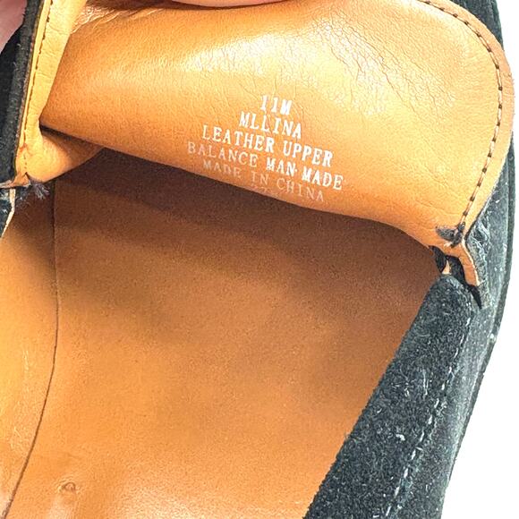 Marc Fisher Lina Platform Loafers 11 Black Suede NWOT Heels Pumps 90s Y2K - Picture 8 of 8